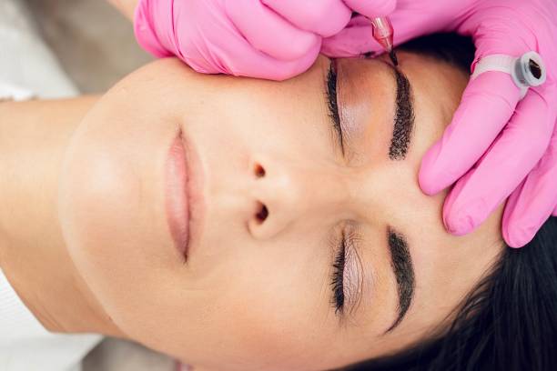 Permanent makeup- treatment to emphasize the brow's color and shape.